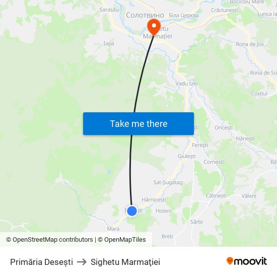 Primăria Desești to Sighetu Marmaţiei map