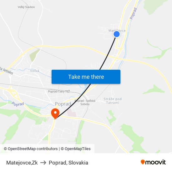 Matejovce,Zk to Poprad, Slovakia map