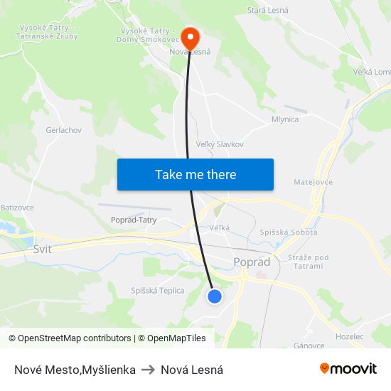 Nové Mesto,Myšlienka to Nová Lesná map