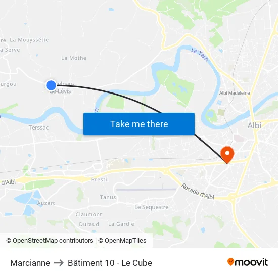 Marcianne to Bâtiment 10 - Le Cube map