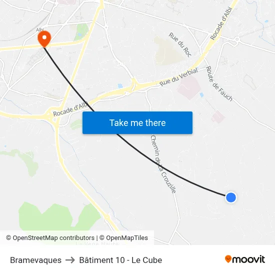 Bramevaques to Bâtiment 10 - Le Cube map
