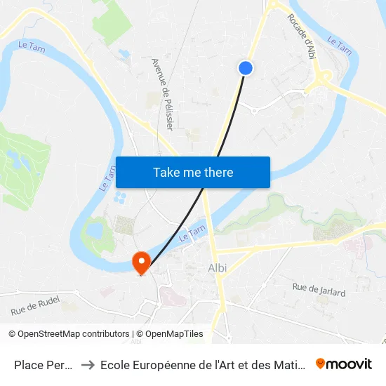 Place Perret to Ecole Européenne de l'Art et des Matières map