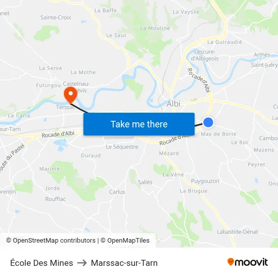 École Des Mines to Marssac-sur-Tarn map