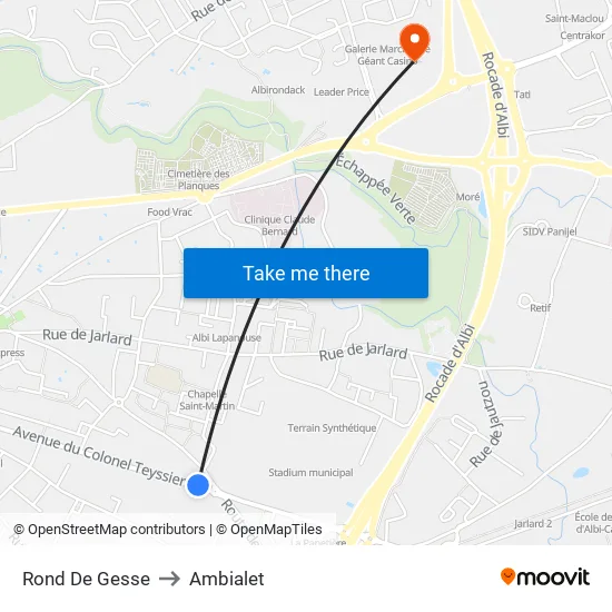 Rond De Gesse to Ambialet map