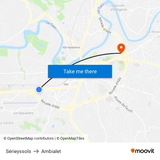 Sérieyssols to Ambialet map