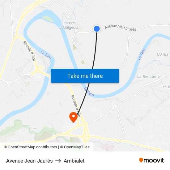 Avenue Jean-Jaurès to Ambialet map