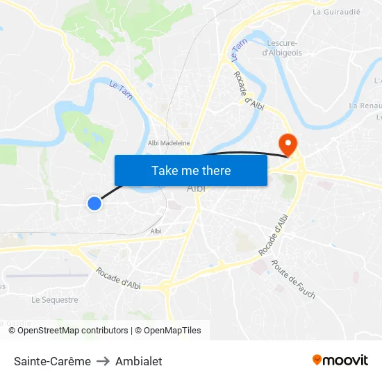 Sainte-Carême to Ambialet map