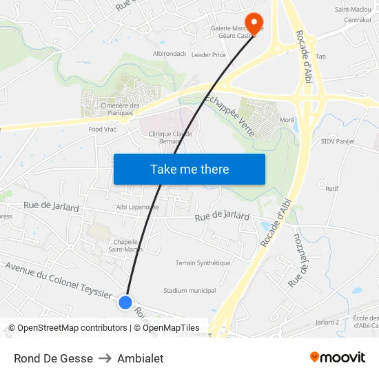 Rond De Gesse to Ambialet map