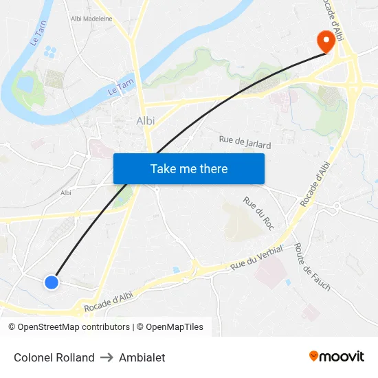 Colonel Rolland to Ambialet map