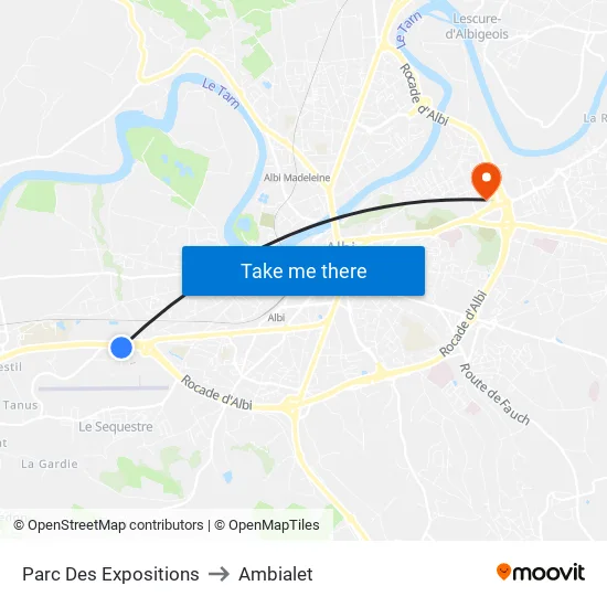 Parc Des Expositions to Ambialet map