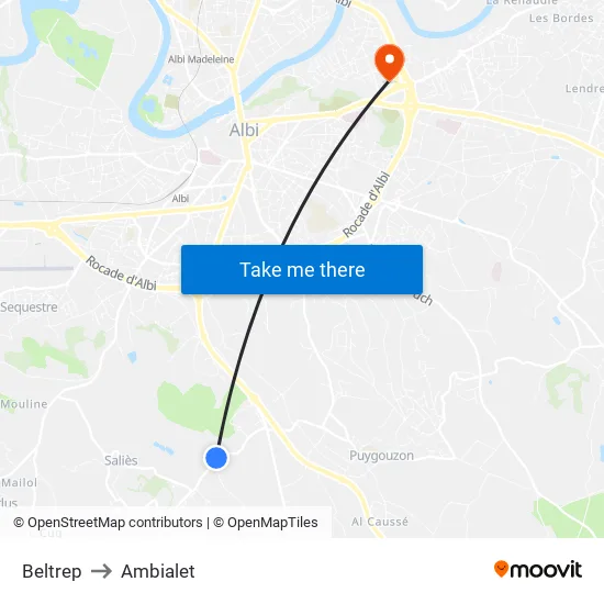 Beltrep to Ambialet map