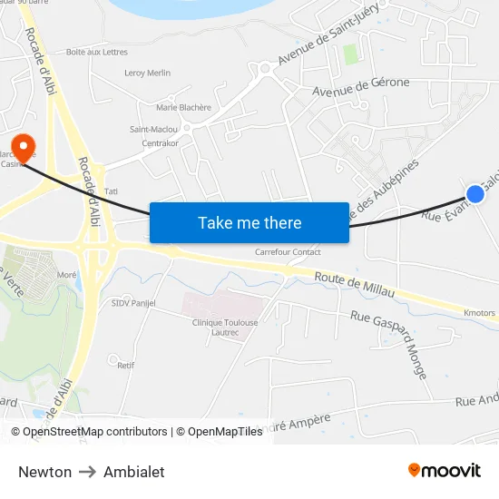 Newton to Ambialet map