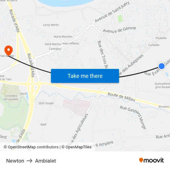 Newton to Ambialet map