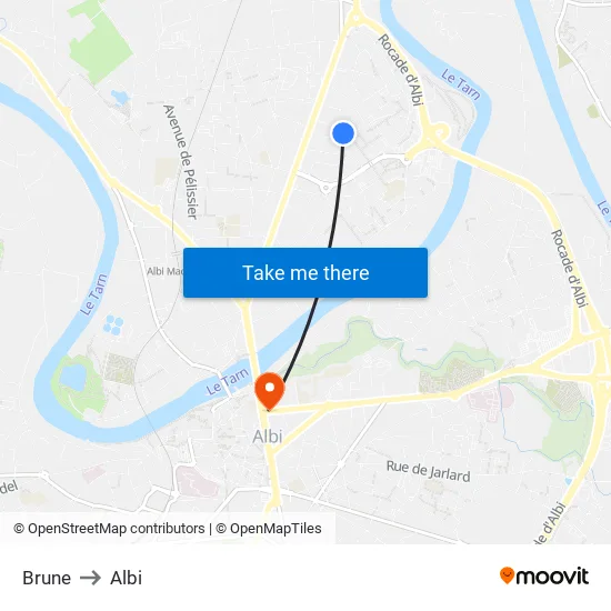 Brune to Albi map