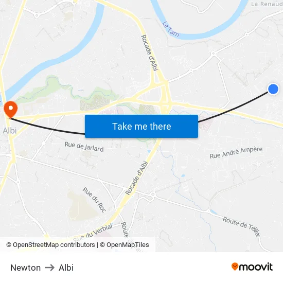 Newton to Albi map