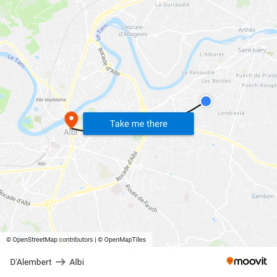 D'Alembert to Albi map