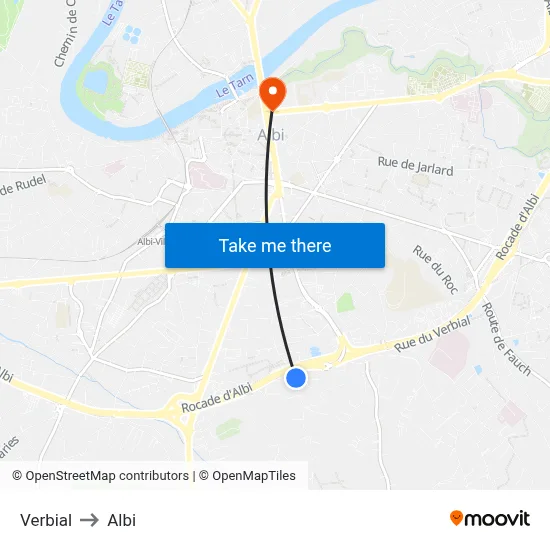 Verbial to Albi map