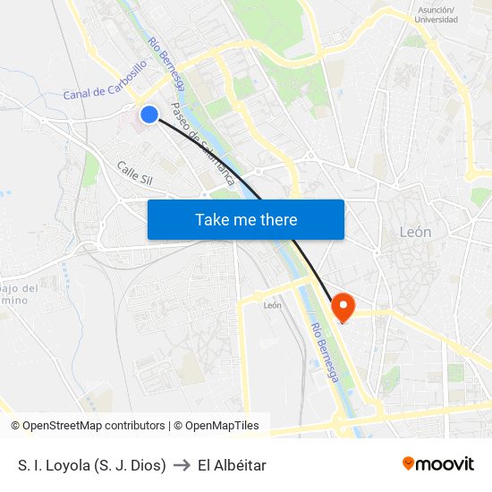 S. I. Loyola (S. J. Dios) to El Albéitar map
