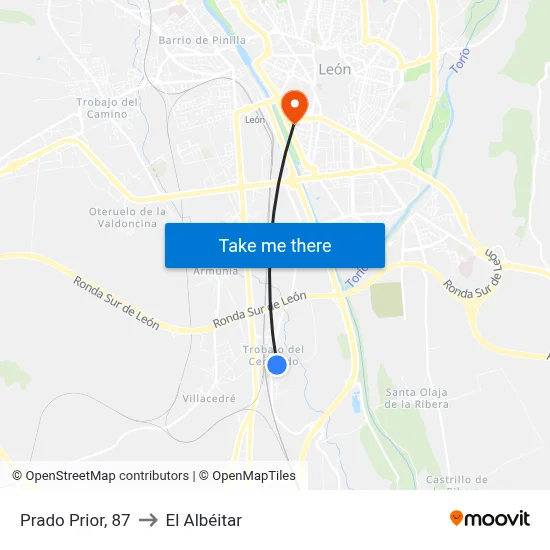 Prado Prior, 87 to El Albéitar map