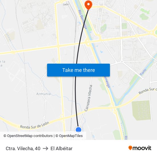 Ctra. Vilecha, 40 to El Albéitar map