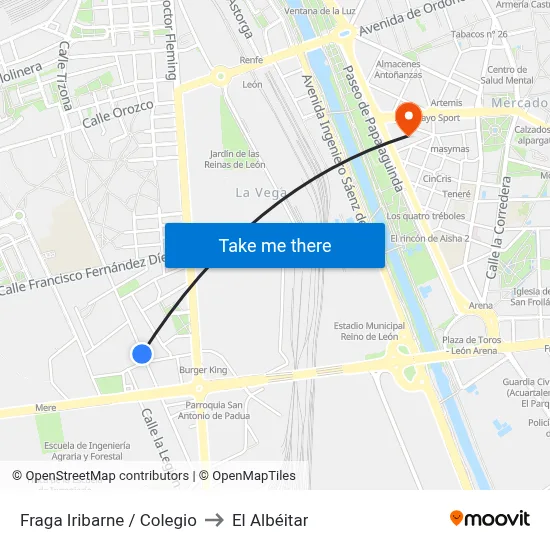 Fraga Iribarne / Colegio to El Albéitar map