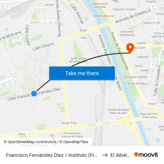 Francisco Fernández Diez / Instituto (Frente) to El Albéitar map