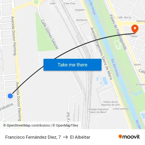 Francisco Fernández Diez, 7 to El Albéitar map