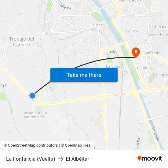 La Fonfalicia (Vuelta) to El Albéitar map