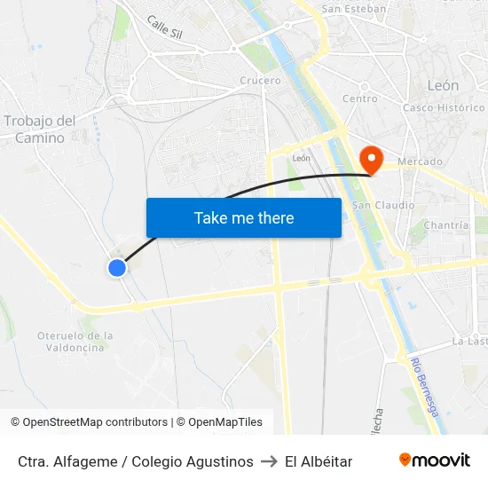 Ctra. Alfageme / Colegio Agustinos to El Albéitar map