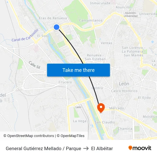 General Gutiérrez Mellado / Parque to El Albéitar map