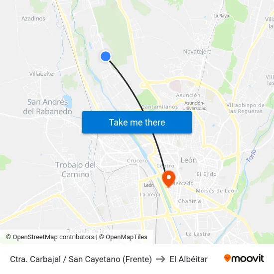 Ctra. Carbajal / San Cayetano (Frente) to El Albéitar map