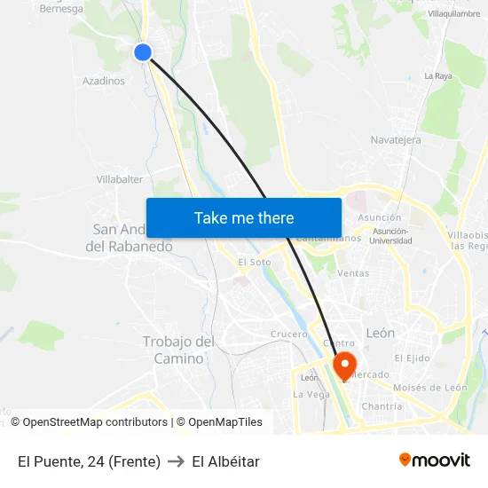 El Puente, 24 (Frente) to El Albéitar map