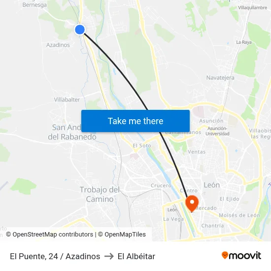 El Puente, 24 / Azadinos to El Albéitar map