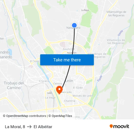 La Moral, 8 to El Albéitar map