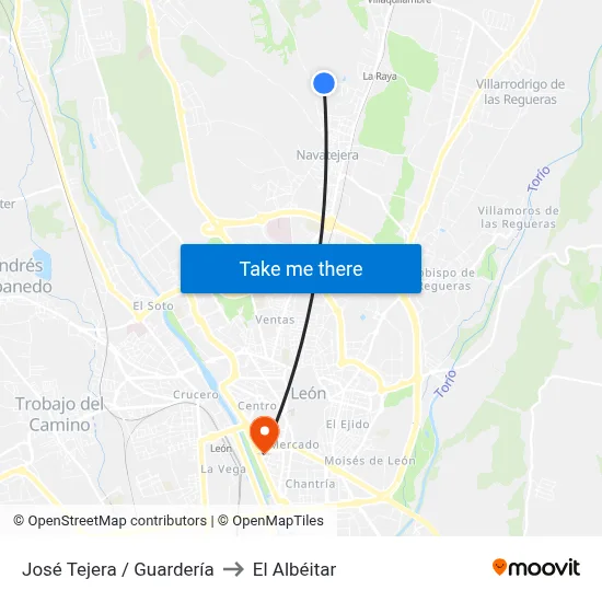 José Tejera / Guardería to El Albéitar map