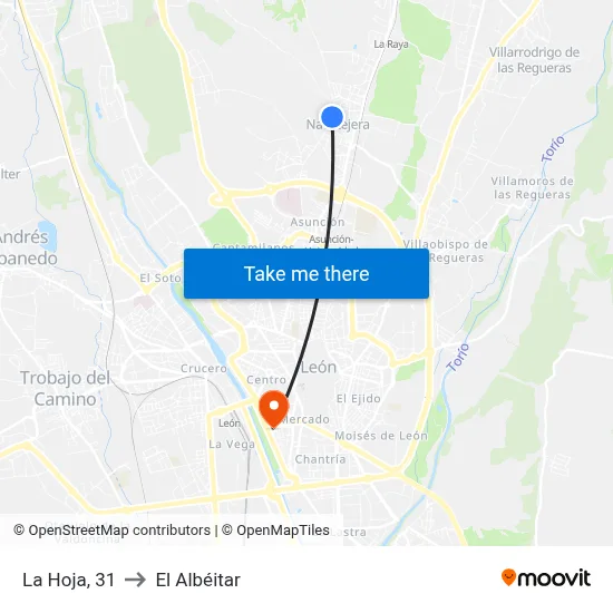 La Hoja, 31 to El Albéitar map