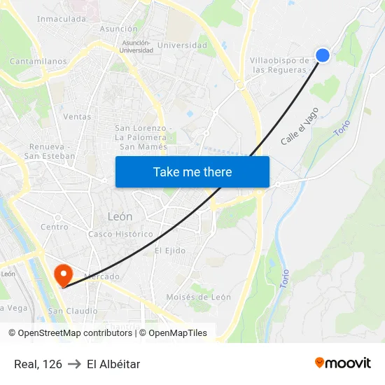Real, 126 to El Albéitar map