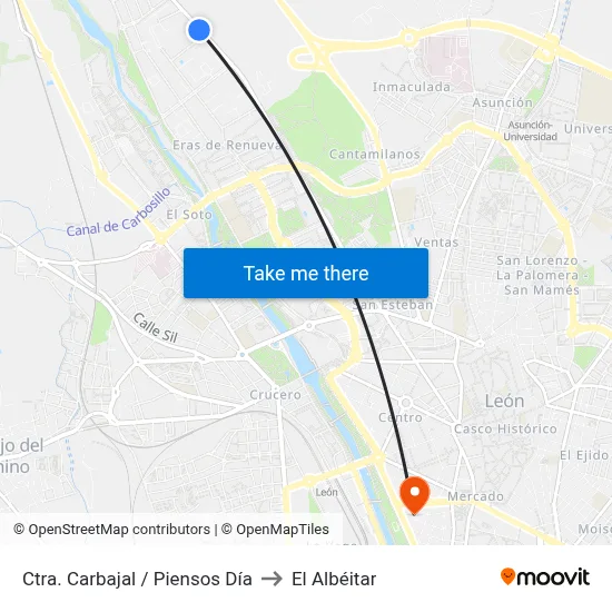 Ctra. Carbajal / Piensos Día to El Albéitar map