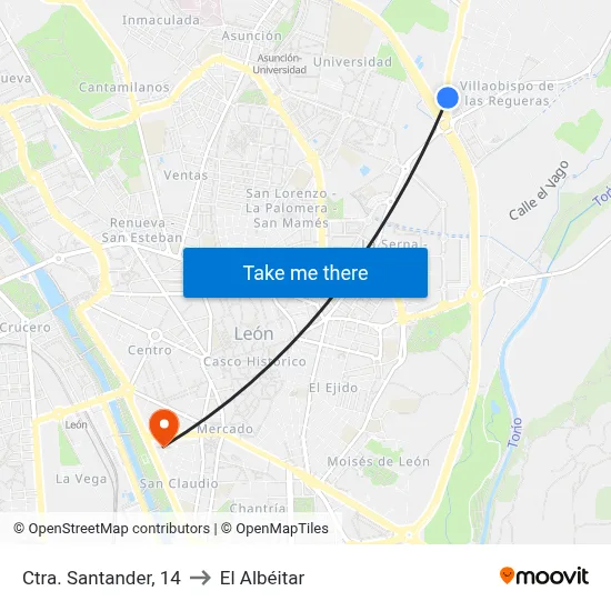 Ctra. Santander, 14 to El Albéitar map