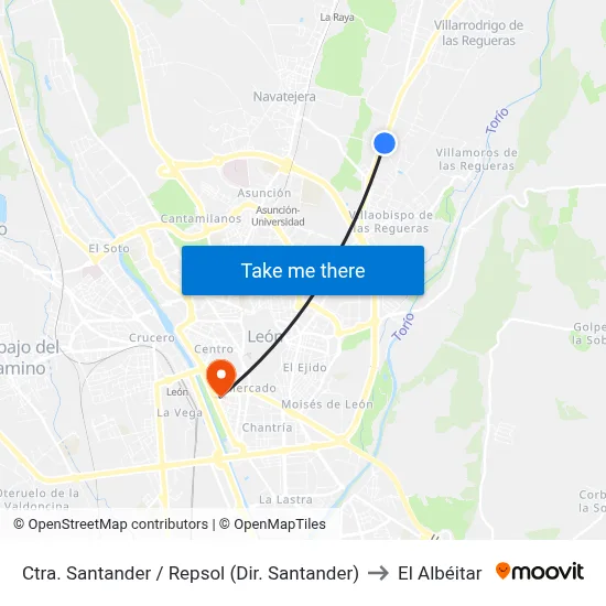 Ctra. Santander / Repsol (Dir. Santander) to El Albéitar map