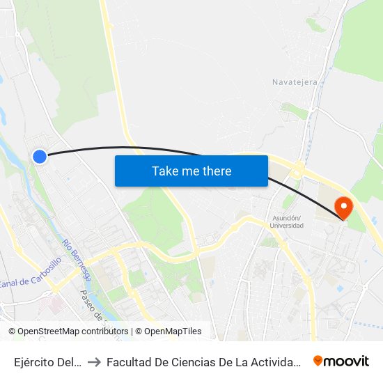 Ejército Del Aire, 70 to Facultad De Ciencias De La Actividad Física Y Del Deporte map