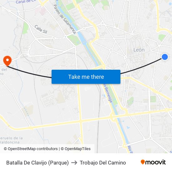 Batalla De Clavijo (Parque) to Trobajo Del Camino map