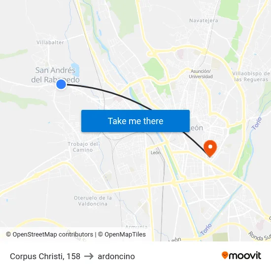 Corpus Christi, 158 to ardoncino map