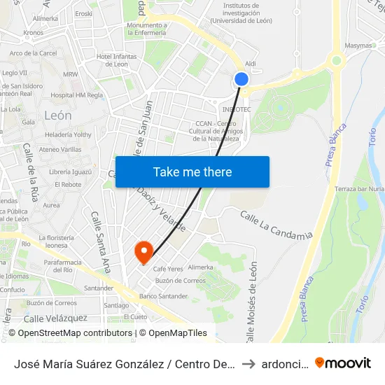 José María Suárez González / Centro De Salud to ardoncino map