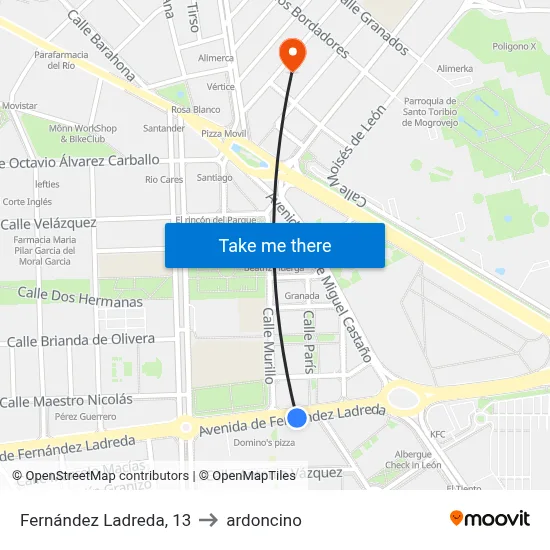 Fernández Ladreda, 13 to ardoncino map