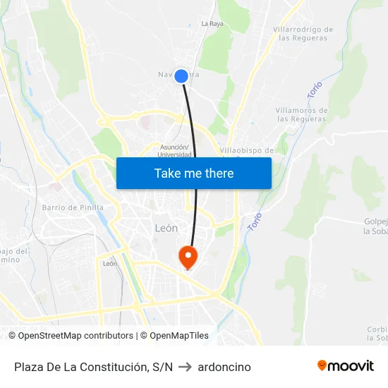Plaza De La Constitución, S/N to ardoncino map