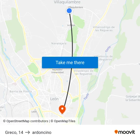 Greco, 14 to ardoncino map