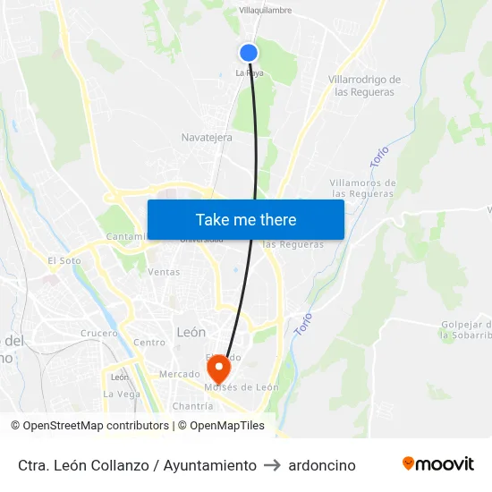 Ctra. León Collanzo / Ayuntamiento to ardoncino map