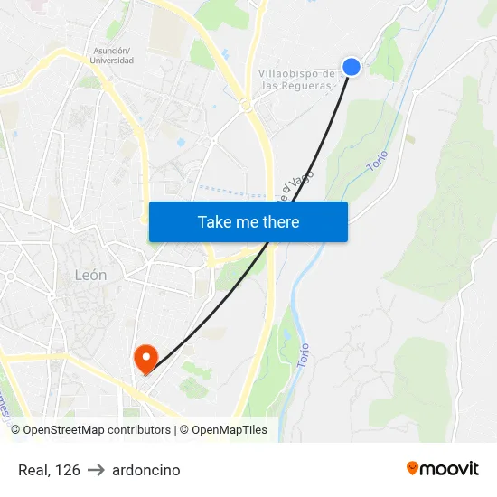 Real, 126 to ardoncino map