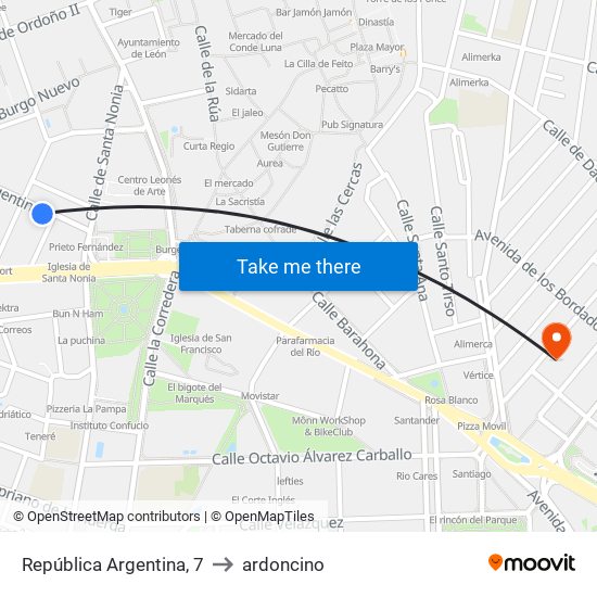 República Argentina, 7 to ardoncino map